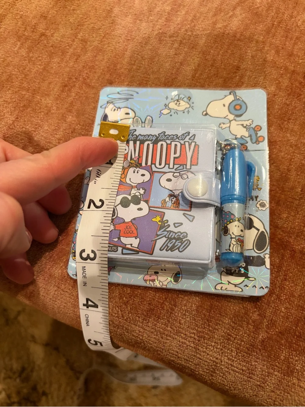 Peanuts Snoopy Kids Wallet and Keychain Set in Light Blue